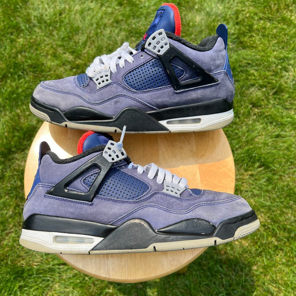 Size 10.5 - Nike Air Jordan 4 Retro Winter Loyal Blue Men's Shoes - Ships Now - Picture 2 of 10